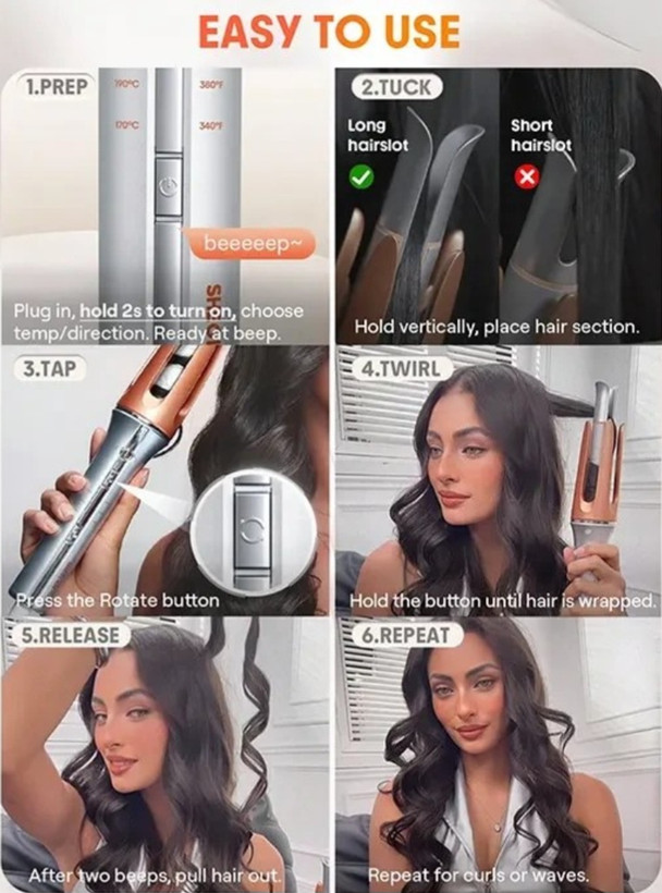 فر کننده مو شیگلم One-Touch سایز 25 میلیمتر